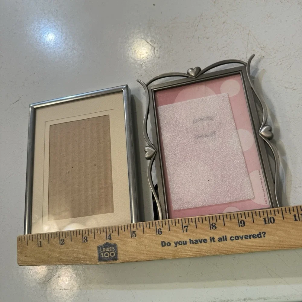 Floral Ornate Style Metal Picture Frame & Silver Photo Frame Silver‎ Finish